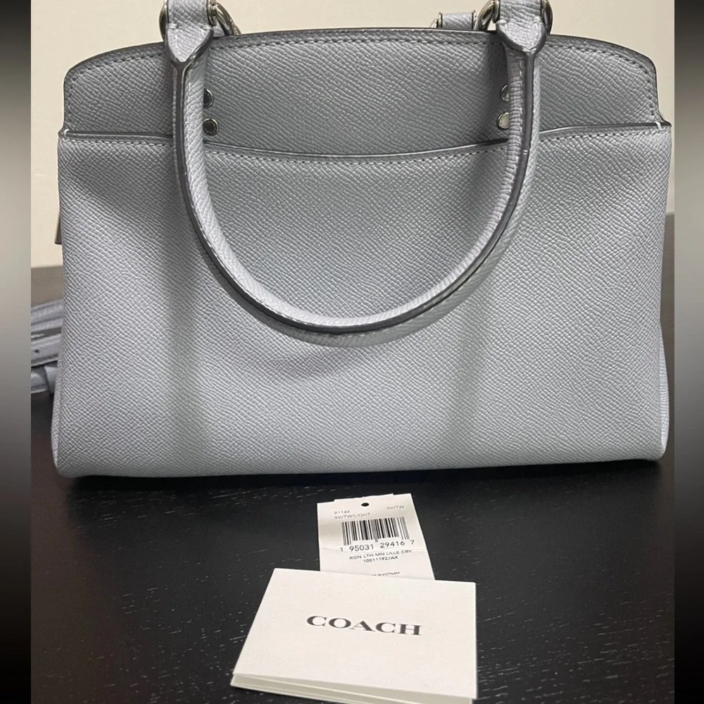 Coach Light blue  Leather Satchel - Picture 8 of 9